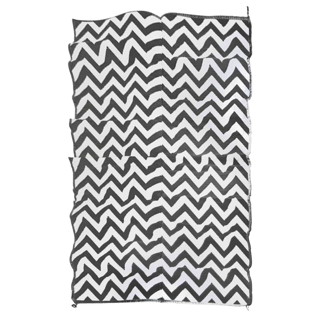 Bo-Camp Chill mat Wave fekete-fehér kültéri szőnyeg XL 2,7 x 3,5 m