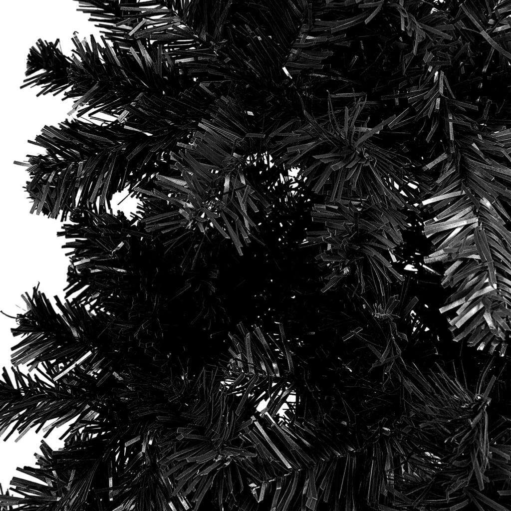 vidaXL fekete megvilágított vékony karácsonyfa 180 cm