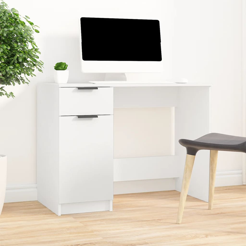 vidaXL fehér színű szerelt fa íróasztal 100 x 50 x 75 cm
