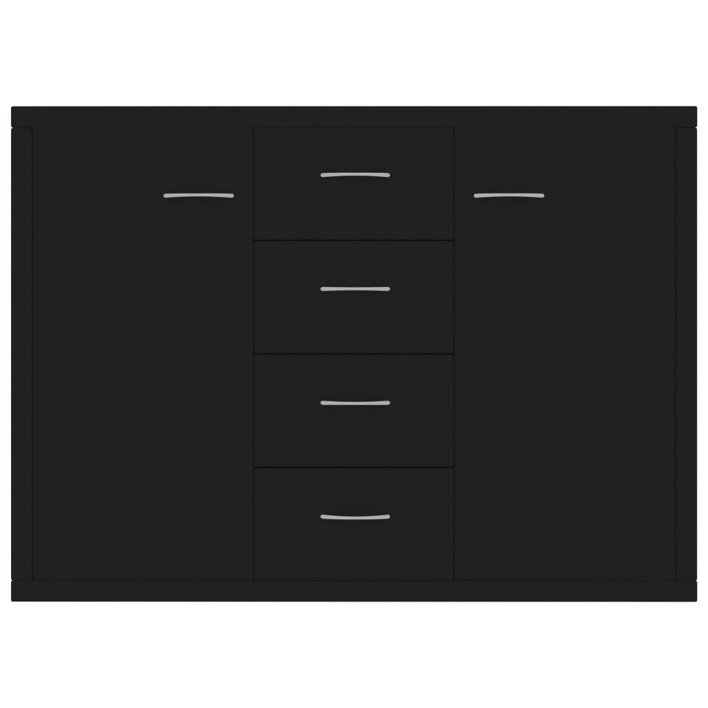 vidaXL fekete forgácslap tálalószekrény 88 x 30 x 65 cm