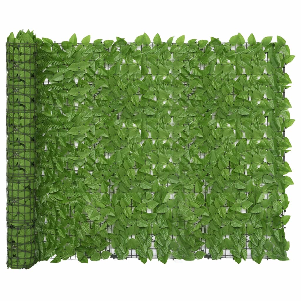 vidaXL zöld leveles erkélyparaván 500 x 150 cm