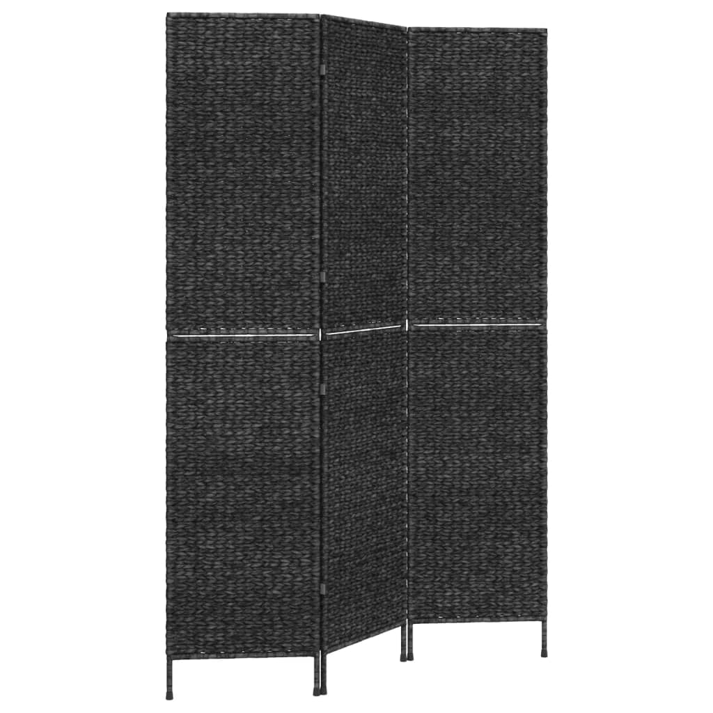 vidaXL fekete 3 paneles vízijácint térelválasztó 122x180 cm