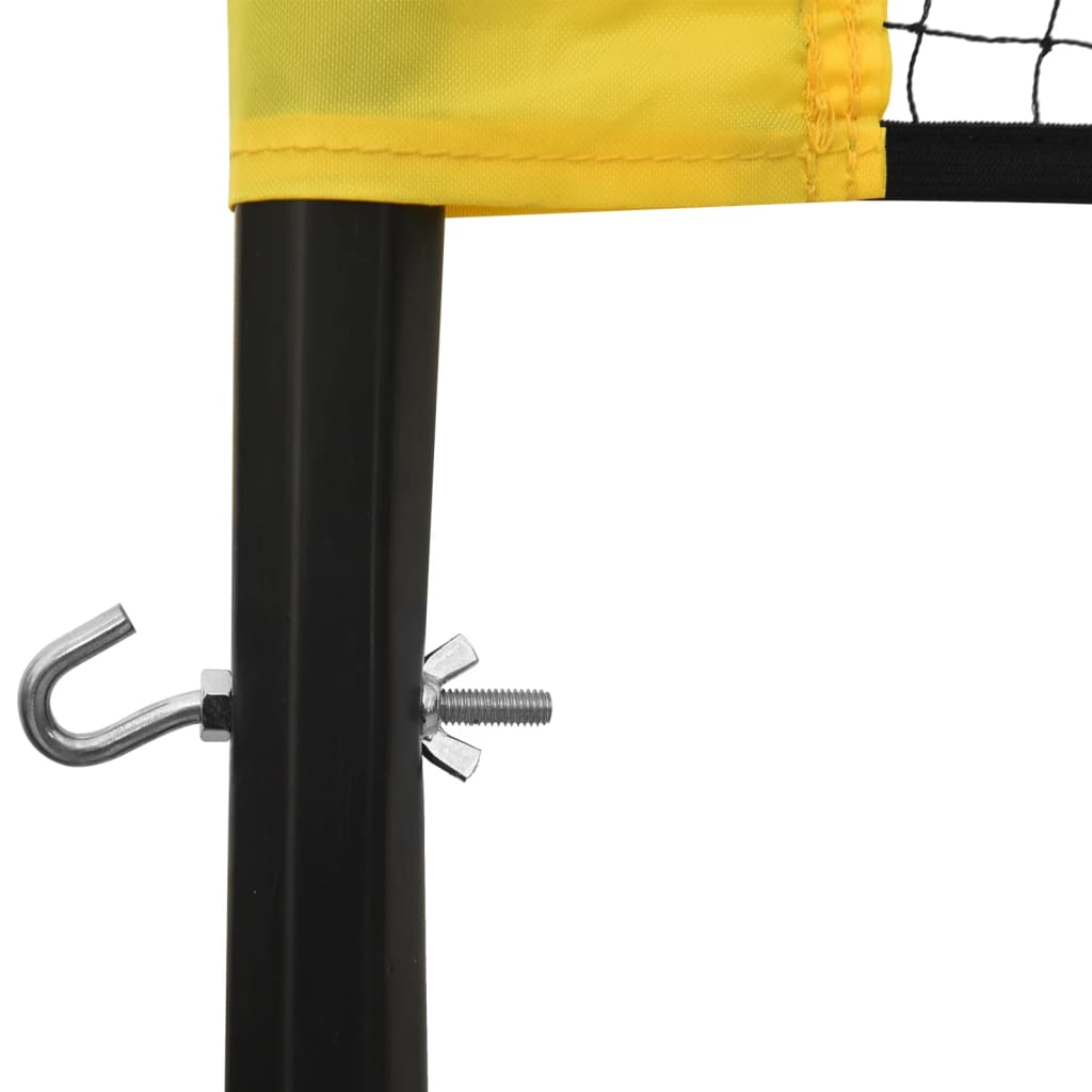vidaXL sárga és fekete PE szövet tollaslabda háló 600 x 155 cm