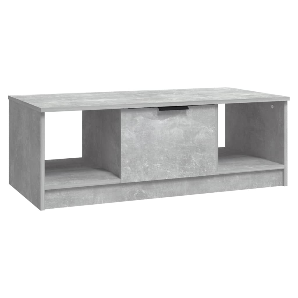 vidaXL betonszürke szerelt fa dohányzóasztal 102 x 50 x 36 cm