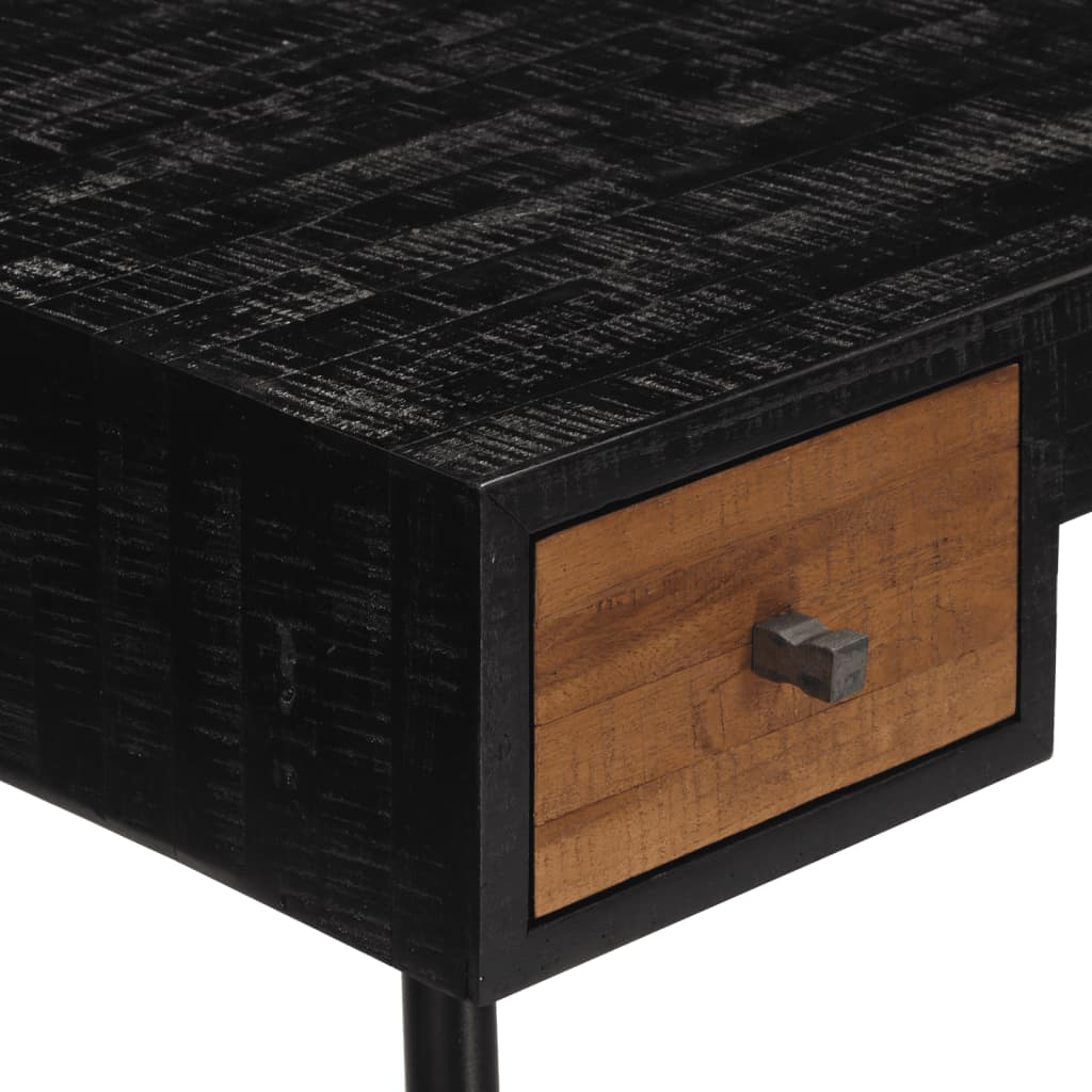 vidaXL tömör újrahasznosított tíkfa íróasztal 117 x 56,5 x 75 cm