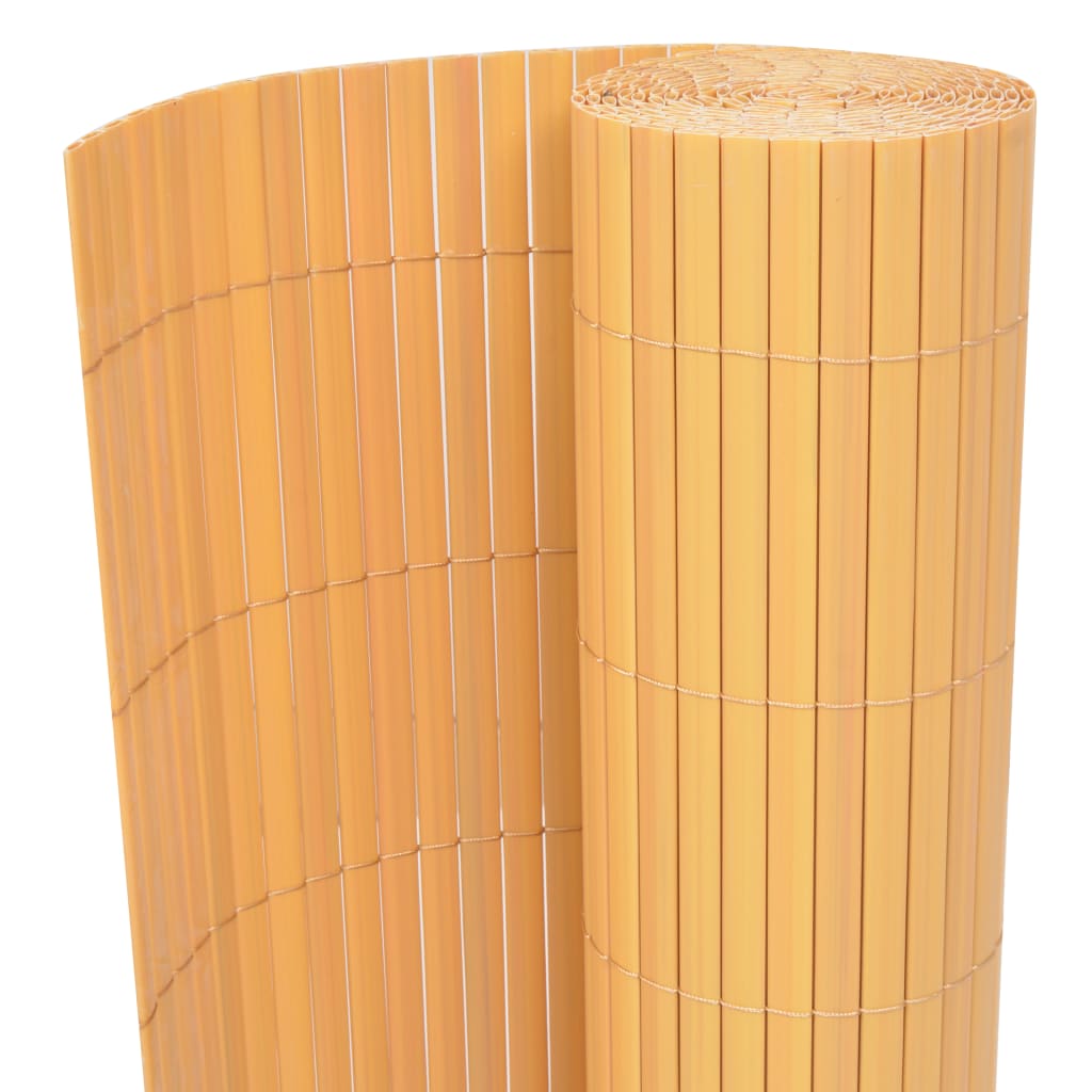 vidaXL sárga kétoldalas PVC kerti kerítés 90 x 300 cm