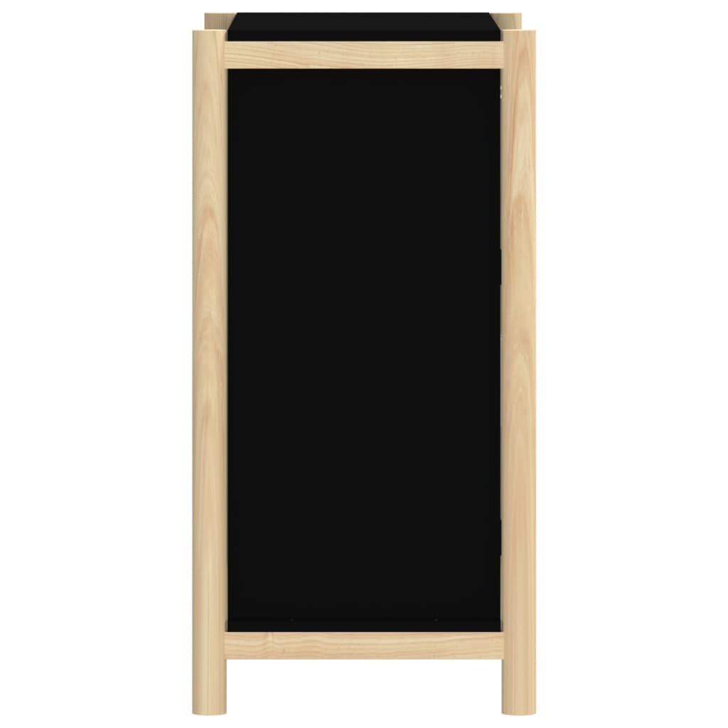 vidaXL fekete szerelt fa tálalószekrény 62 x 38 x 75 cm