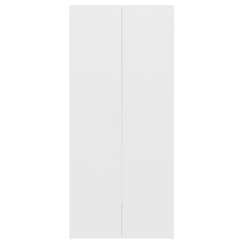 vidaXL fehér szerelt fa cipőszekrény 80 x 35,5 x 180 cm