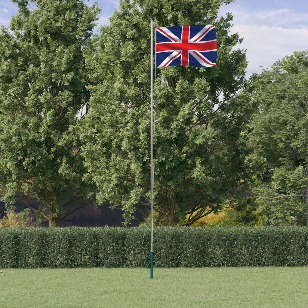 vidaXL alumínium brit zászló és rúd 6,23 m