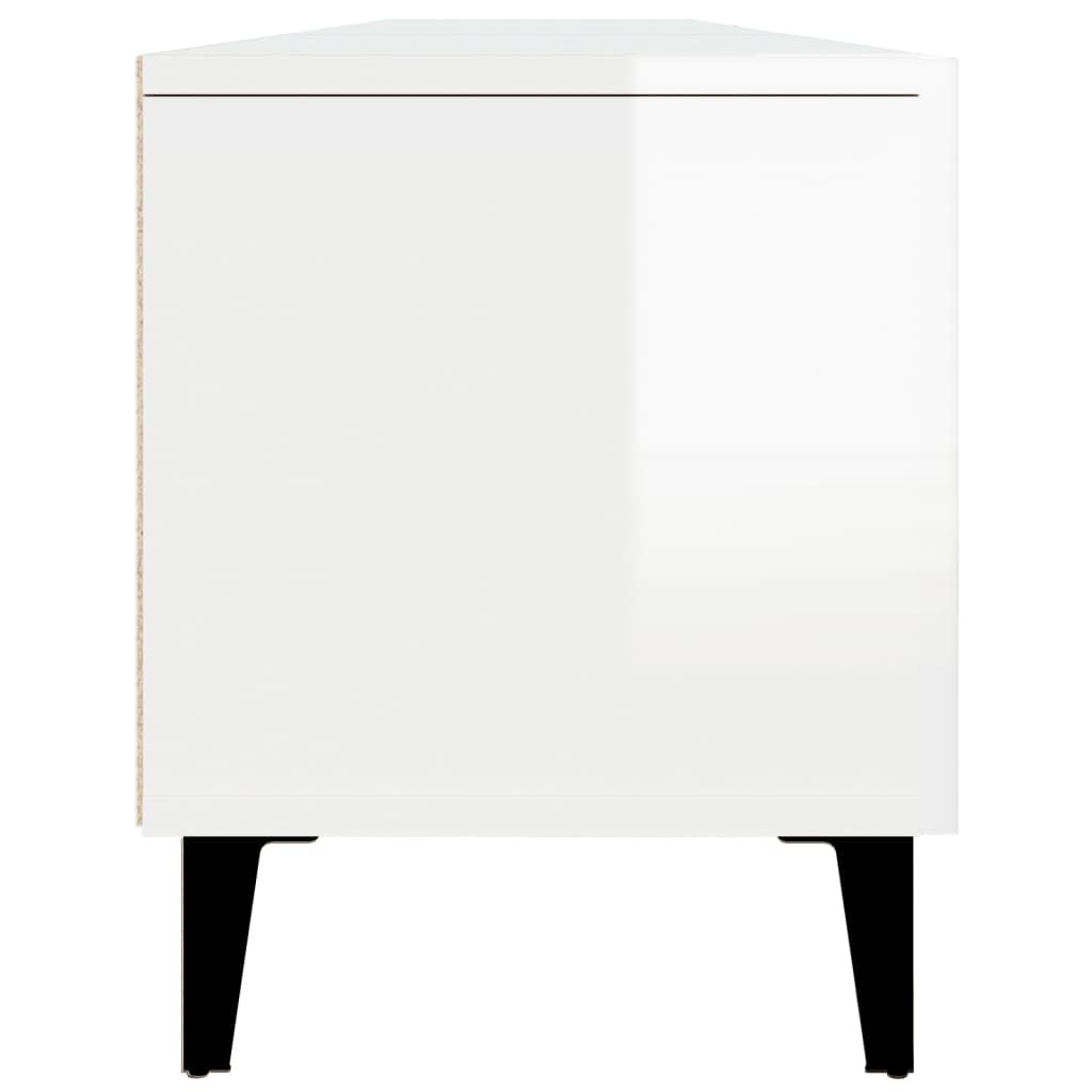 vidaXL magasfényű fehér szerelt fa TV-szekrény 180 x 31,5 x 40 cm