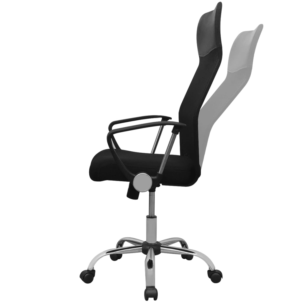 vidaXL fél PU irodai szék 61,5 x 60 cm fekete