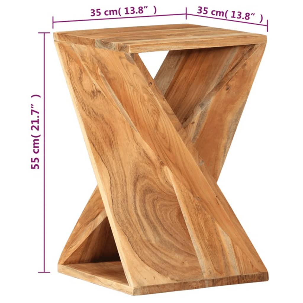 vidaXL tömör akácfa kisasztal 35 x 35 x 55 cm