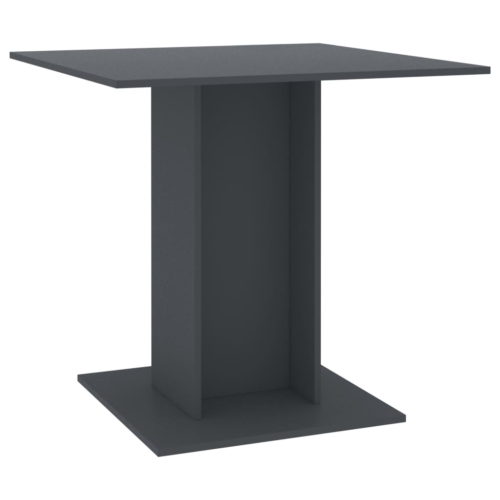 vidaXL szürke szerelt fa étkezőasztal 80x80x75 cm