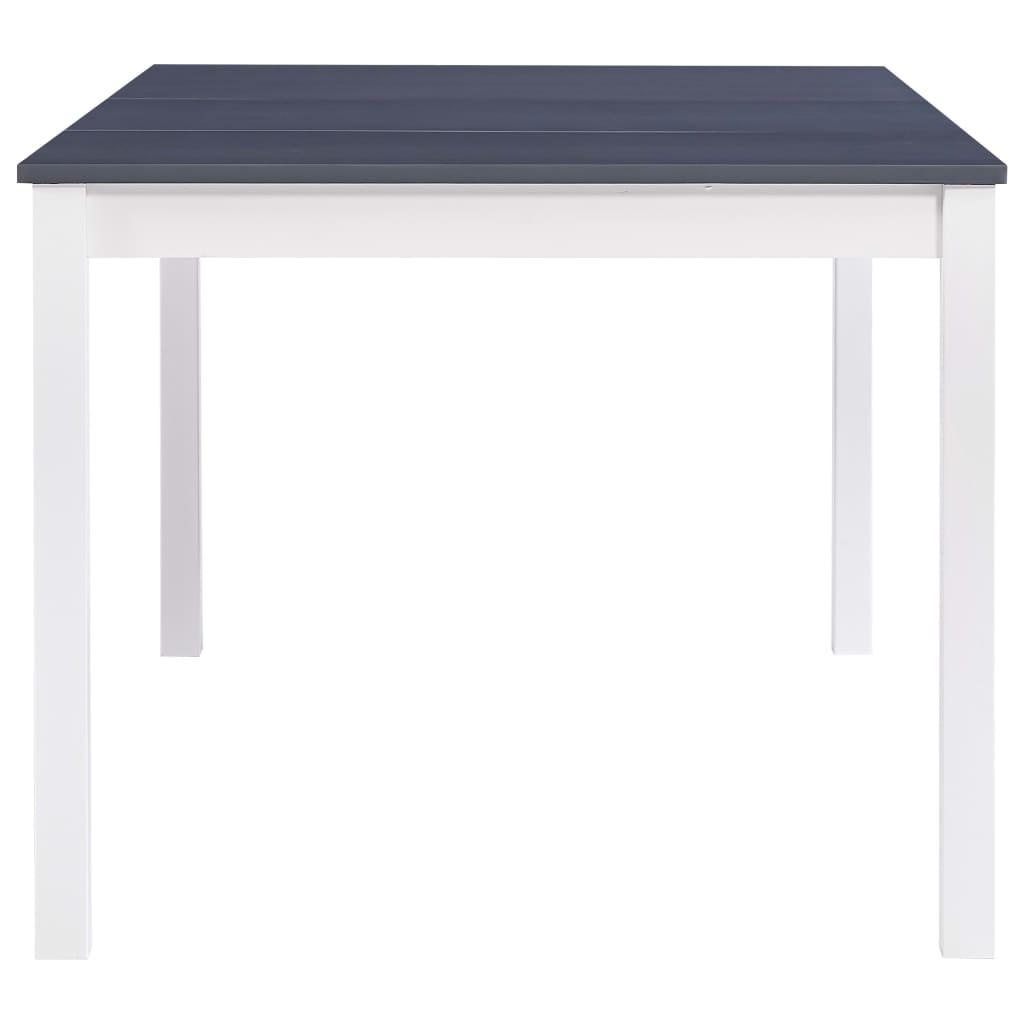 vidaXL fehér és szürke fenyőfa étkezőasztal 180 x 90 x 73 cm