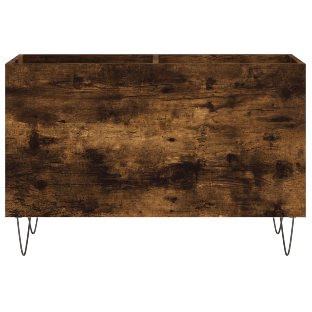 vidaXL füstös tölgyszínű szerelt fa hanglemezszekrény 74,5x38x48 cm