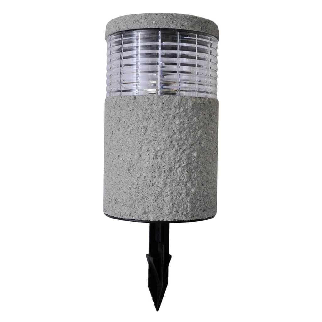 Napelemes LED-eskültéri lámpa készlet porított kő bevonattal 6 db