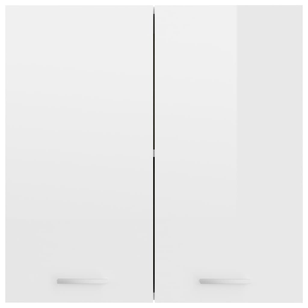 vidaXL magasfényű fehér forgácslap függő szekrény 60 x 31 x 60 cm