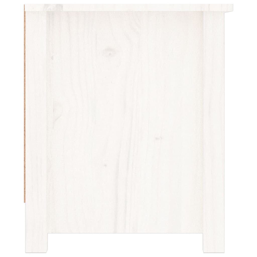 vidaXL fehér tömör fenyőfa cipősszekrény 110 x 38 x 45,5 cm