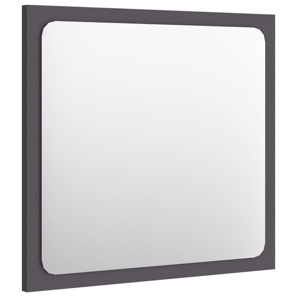 vidaXL szürke forgácslap fürdőszobai tükör 40 x 1,5 x 37 cm