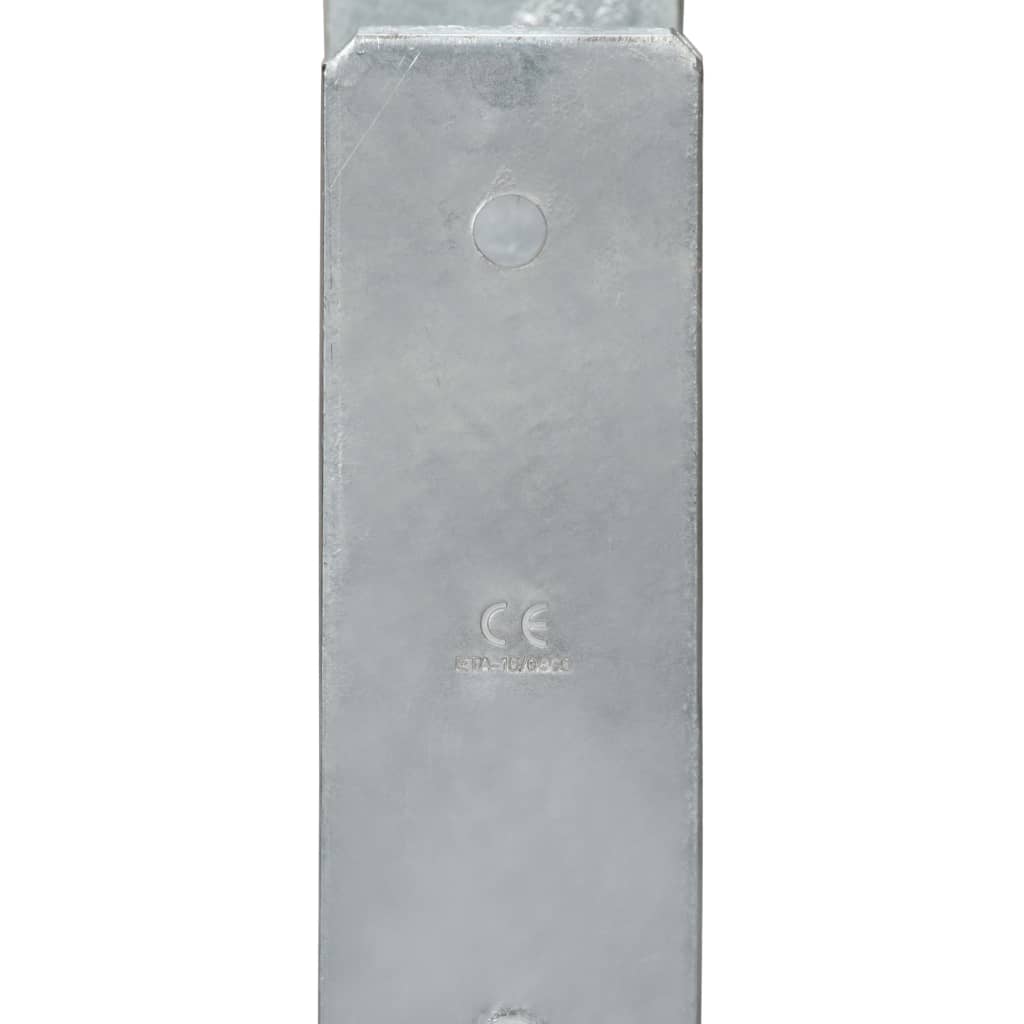 vidaXL 6 db ezüstszínű horganyzott acél kerítéshorgony 8 x 6 x 60 cm