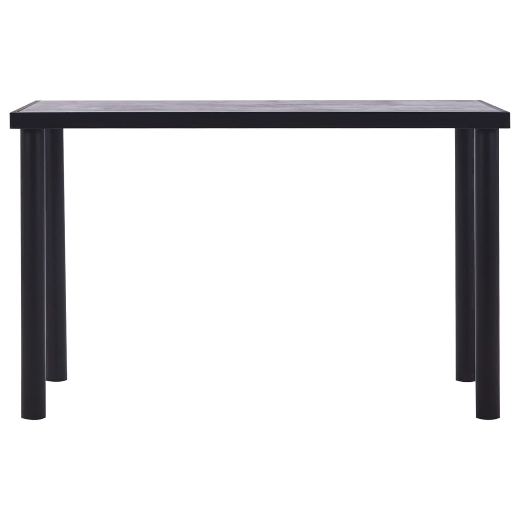 vidaXL fekete és betonszürke MDF étkezőasztal 120 x 60 x 75 cm