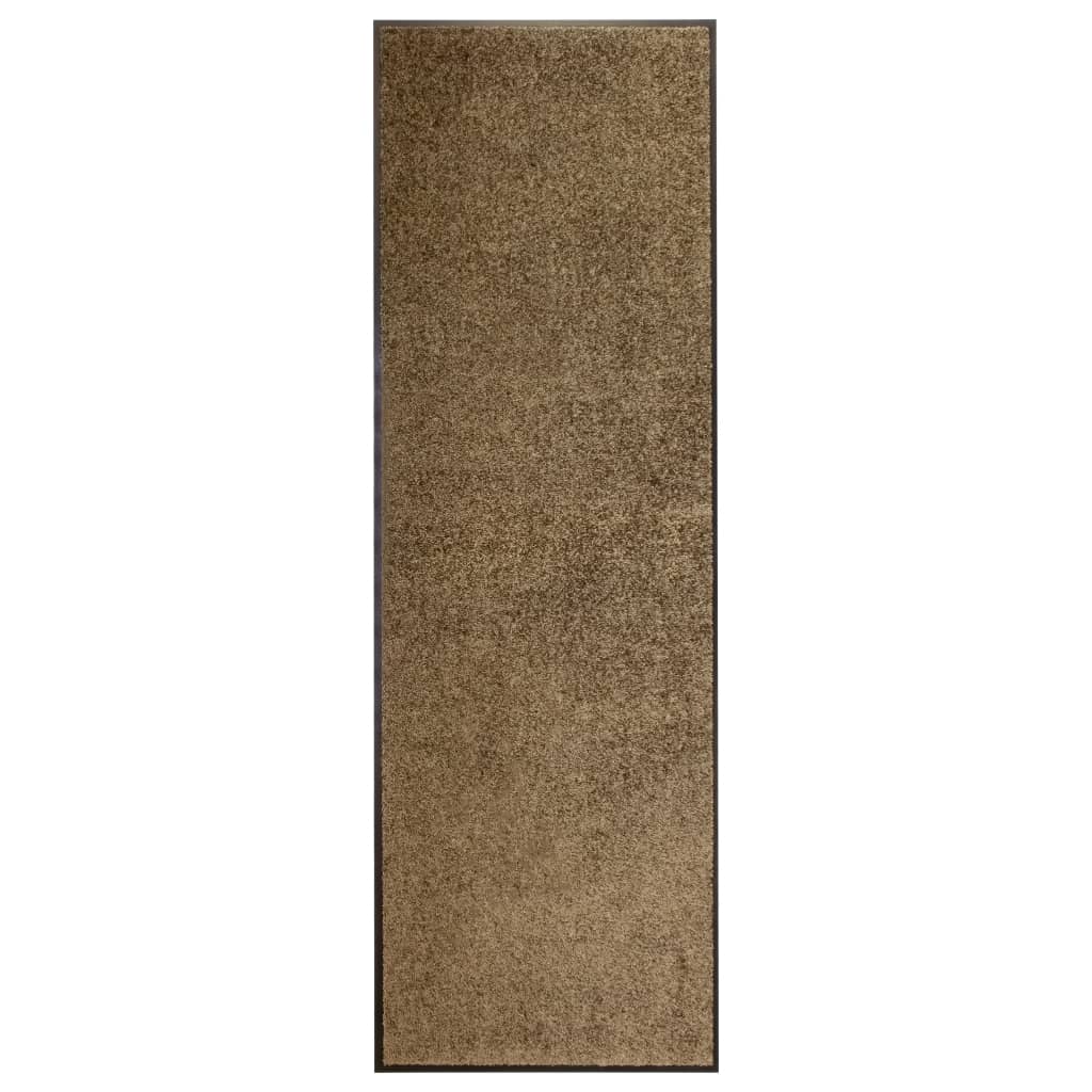 vidaXL barna kimosható lábtörlő 60 x 180 cm