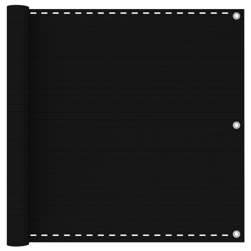 vidaXL fekete HDPE erkélytakaró 90 x 300 cm