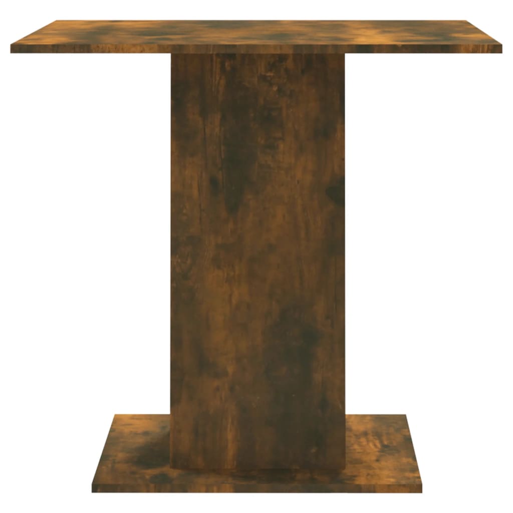 vidaXL füstös tölgyszínű szerelt fa étkezőasztal 80 x 80 x 75 cm