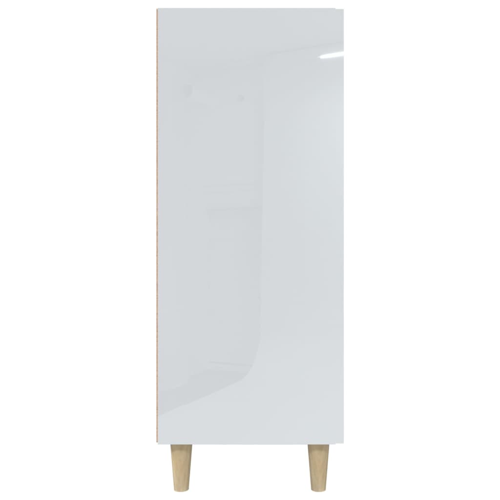 vidaXL magasfényű fehér szerelt fa tálalószekrény 69,5 x 34 x 90 cm