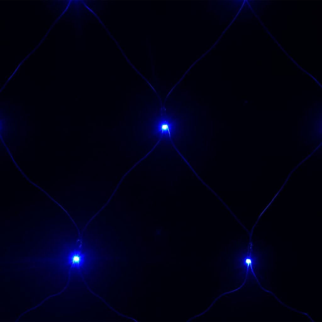 vidaXL kék kültéri hálós karácsonyi világítás 306 LED 3 x 3 m