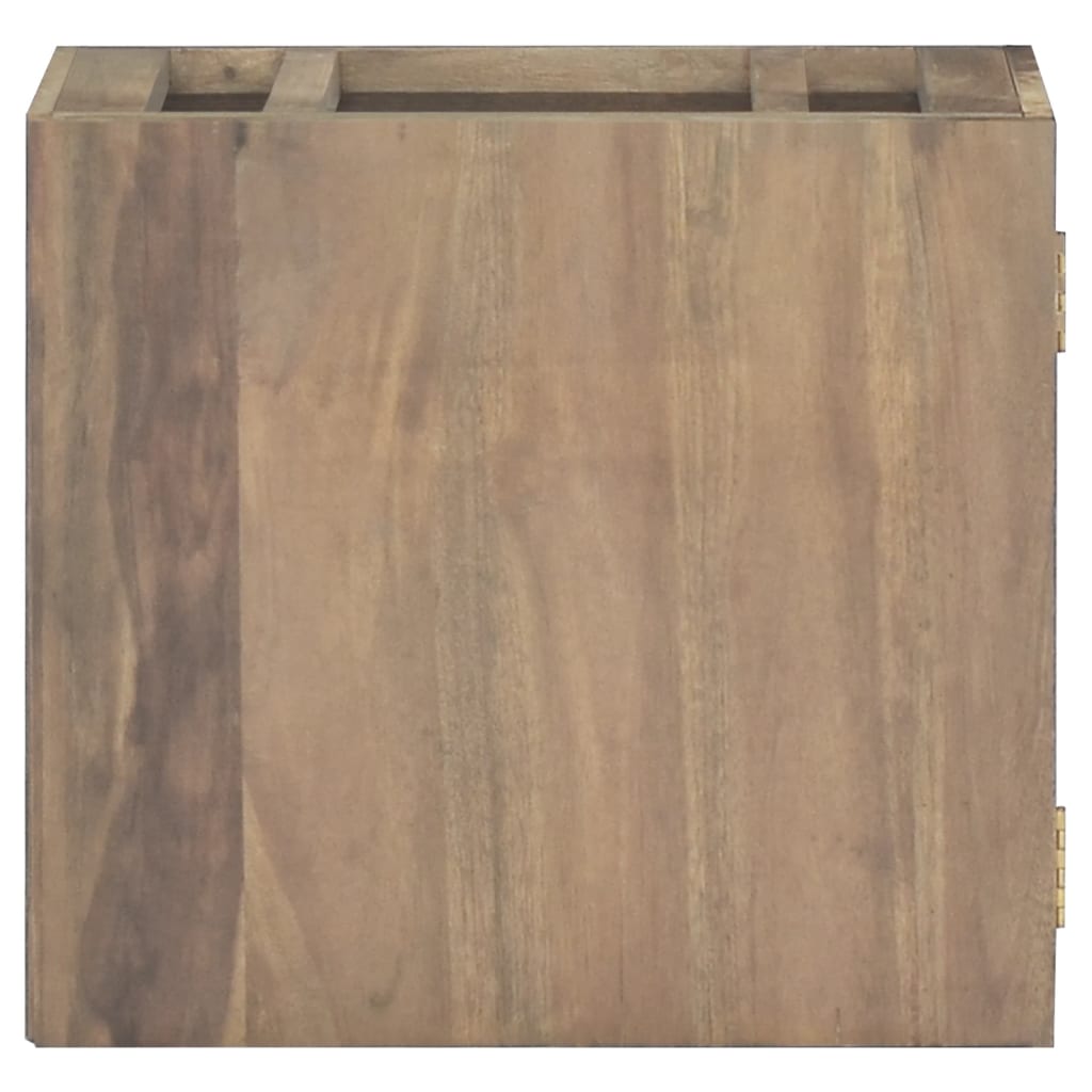 vidaXL tömör tíkfa falra szerelhető fürdőszobaszekrény 45 x 30 x 40 cm
