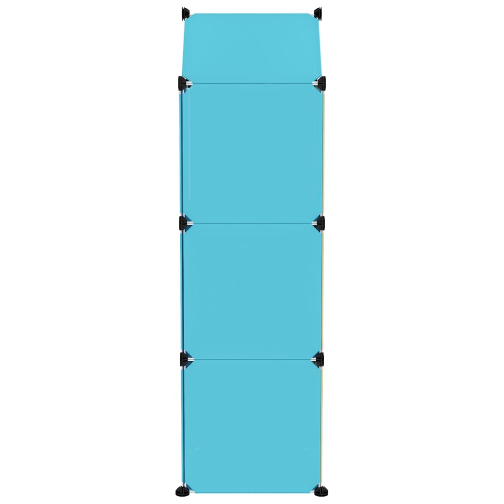 vidaXL kék polipropilén tárolókocka gyerekeknek 8 kockával