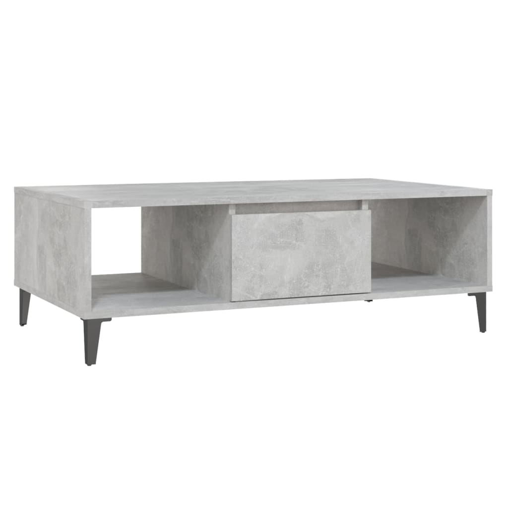vidaXL betonszürke forgácslap dohányzóasztal 103,5 x 60 x 35 cm
