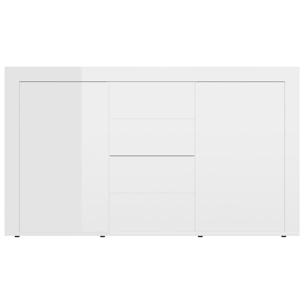 vidaXL magasfényű fehér forgácslap tálalószekrény 120 x 36 x 69 cm