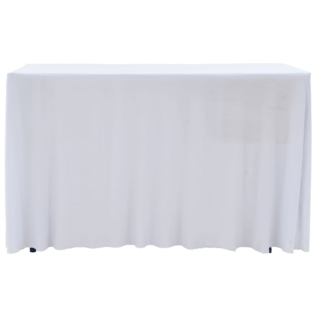vidaXL 2 darab fehér sztreccs asztalszoknya 243 x 76 x 74 cm