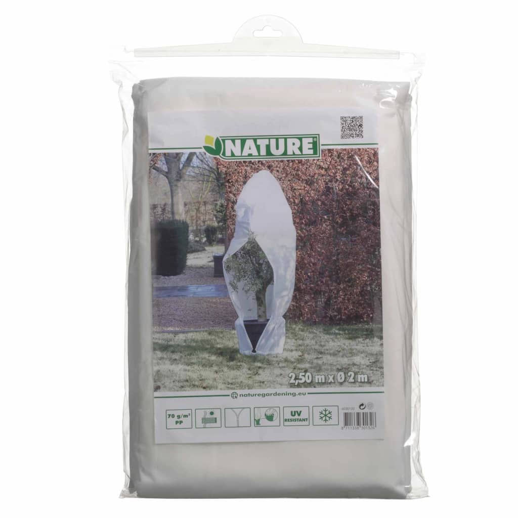 Nature Winter fehér gyapjú takarófólia cipzárral 70 g/m² 2,5 x 2 x 2 m