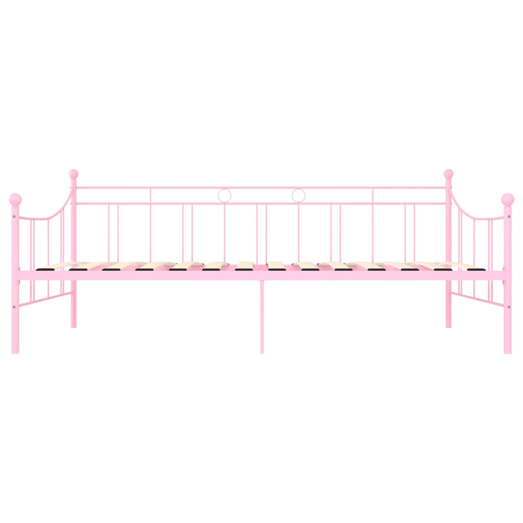vidaXL rózsaszín fém kanapéágy-keret 90 x 200 cm
