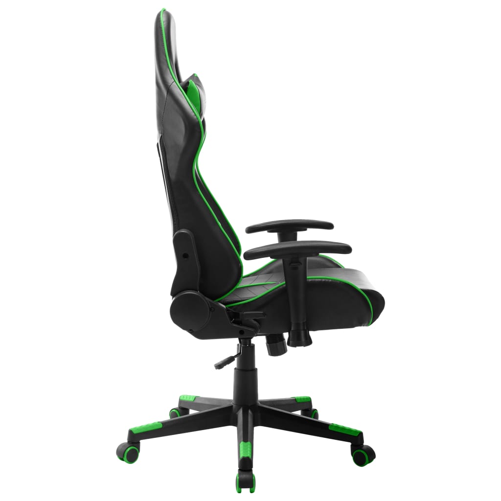 vidaXL fekete és zöld műbőr gamer szék