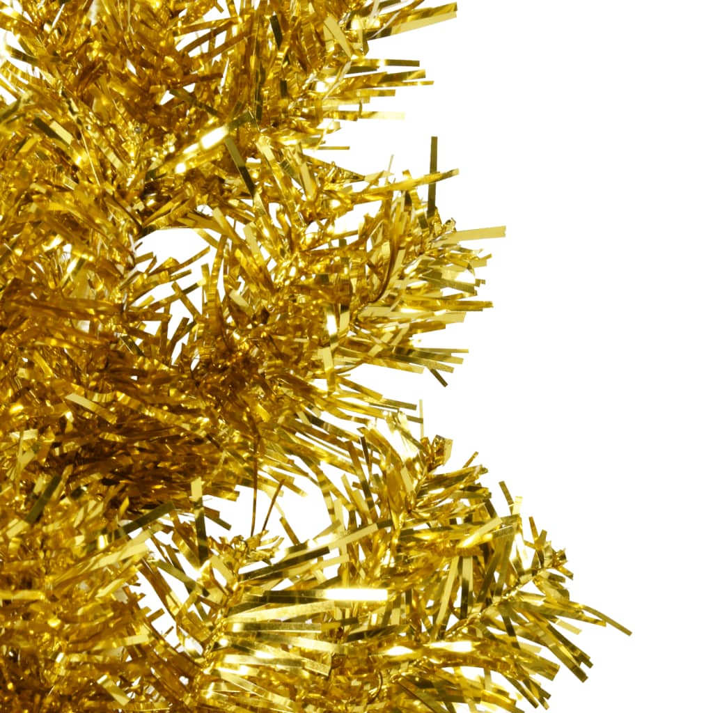 vidaXL arany vékony fél műkarácsonyfa állvánnyal 180 cm