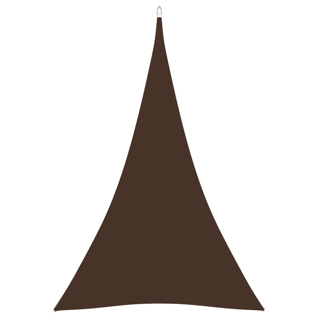 vidaXL barna háromszög alakú oxford-szövet napvitorla 4x5x5 m