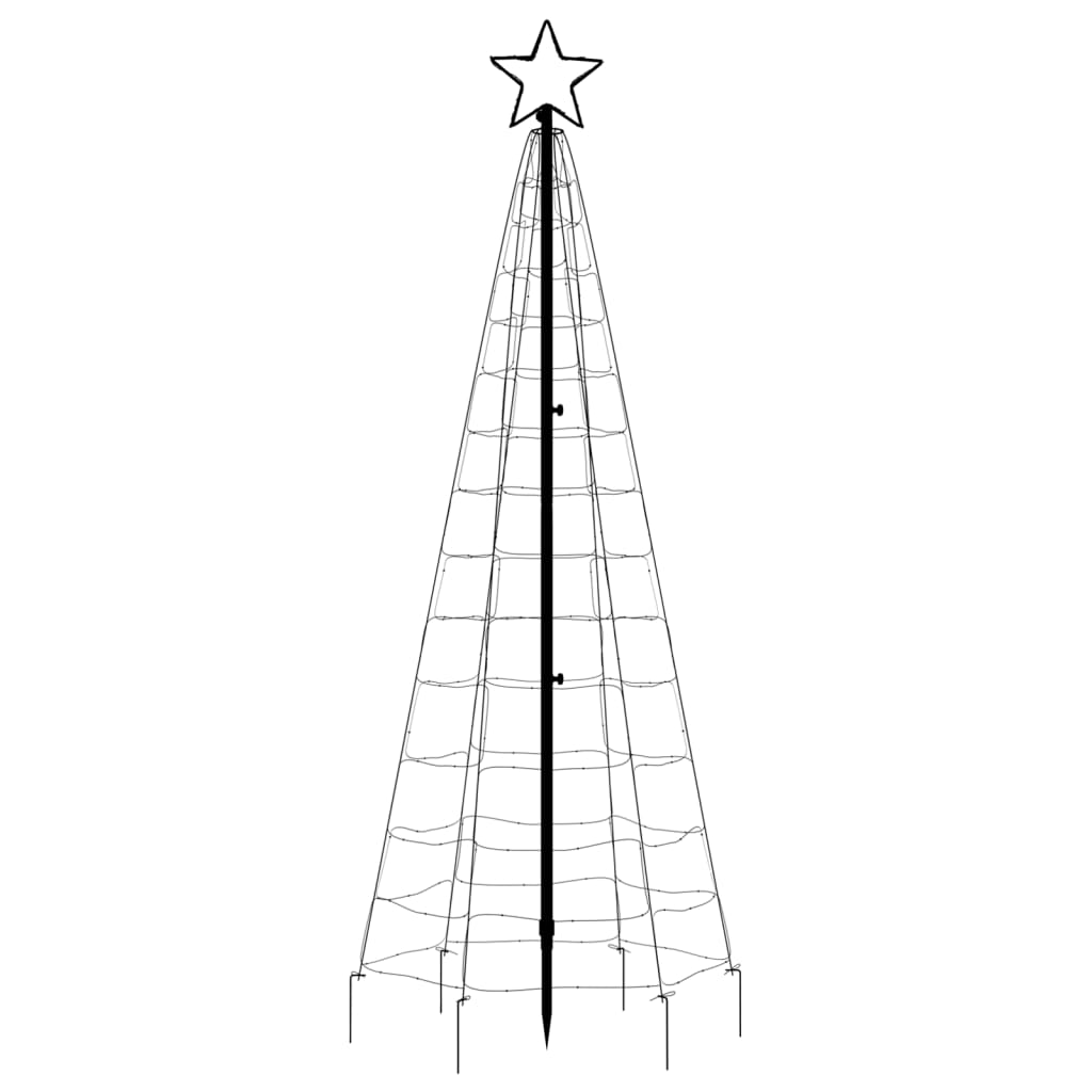 vidaXL meleg fehér karácsonyfa fénykúp tüskékkel 220 LED 180 cm