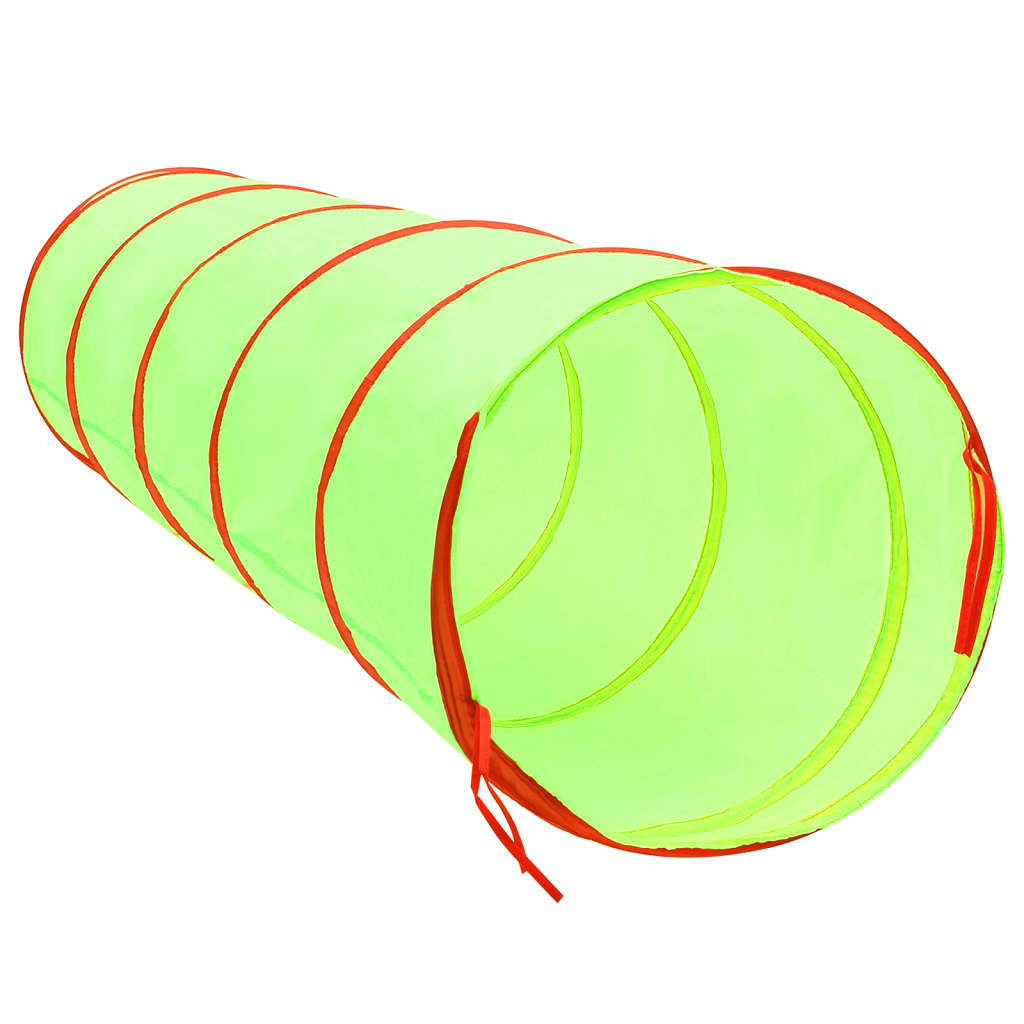 vidaXL zöld poliészter gyerek-játszóalagút 250 labdával 175 cm