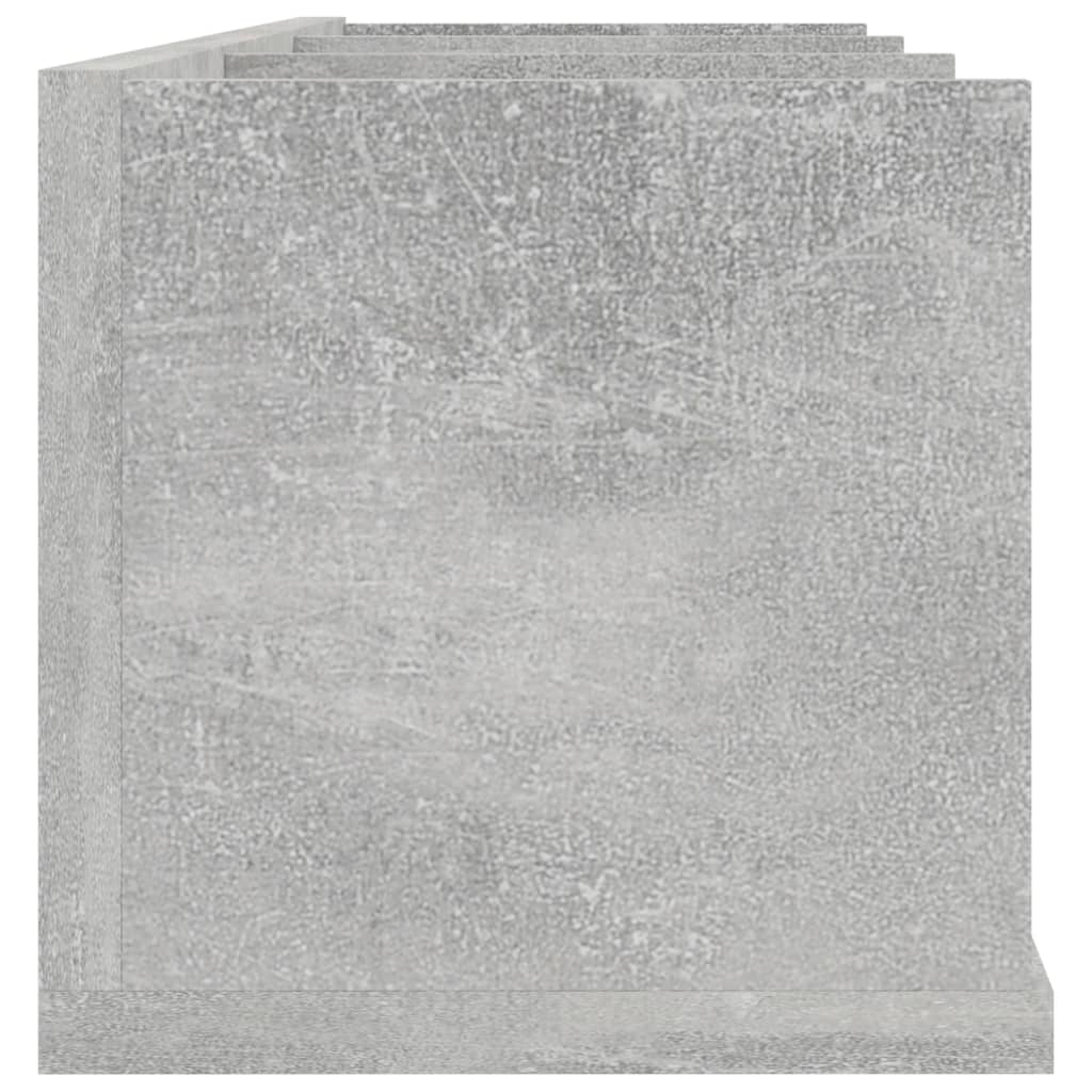 vidaXL betonszürke forgácslap CD-tartó fali polc 75 x 18 x 18 cm