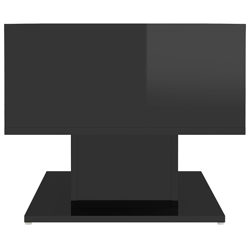 vidaXL magasfényű fekete forgácslap dohányzóasztal 103,5x50x44,5 cm