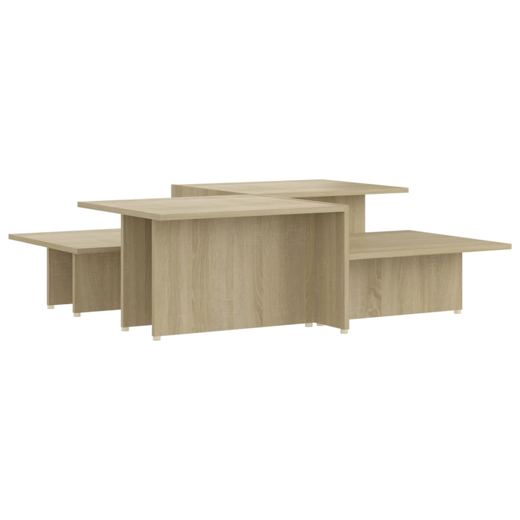 vidaXL 2 db sonoma-tölgy szerelt fa dohányzóasztal 111,5 x 50 x 33 cm