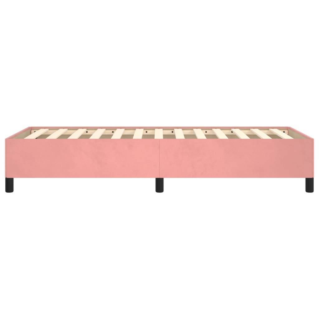 vidaXL rózsaszín bársony ágykeret 90x200 cm