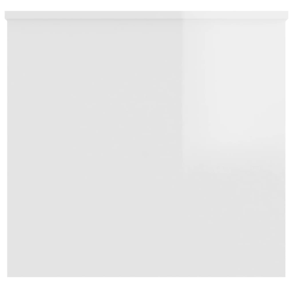 vidaXL magasfényű fehér szerelt fa dohányzóasztal 102 x 55,5 x 52,5 cm