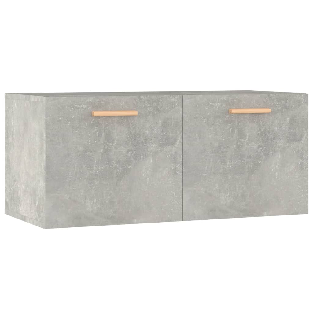 vidaXL betonszürke szerelt fa faliszekrény 80 x 35 x 36,5 cm
