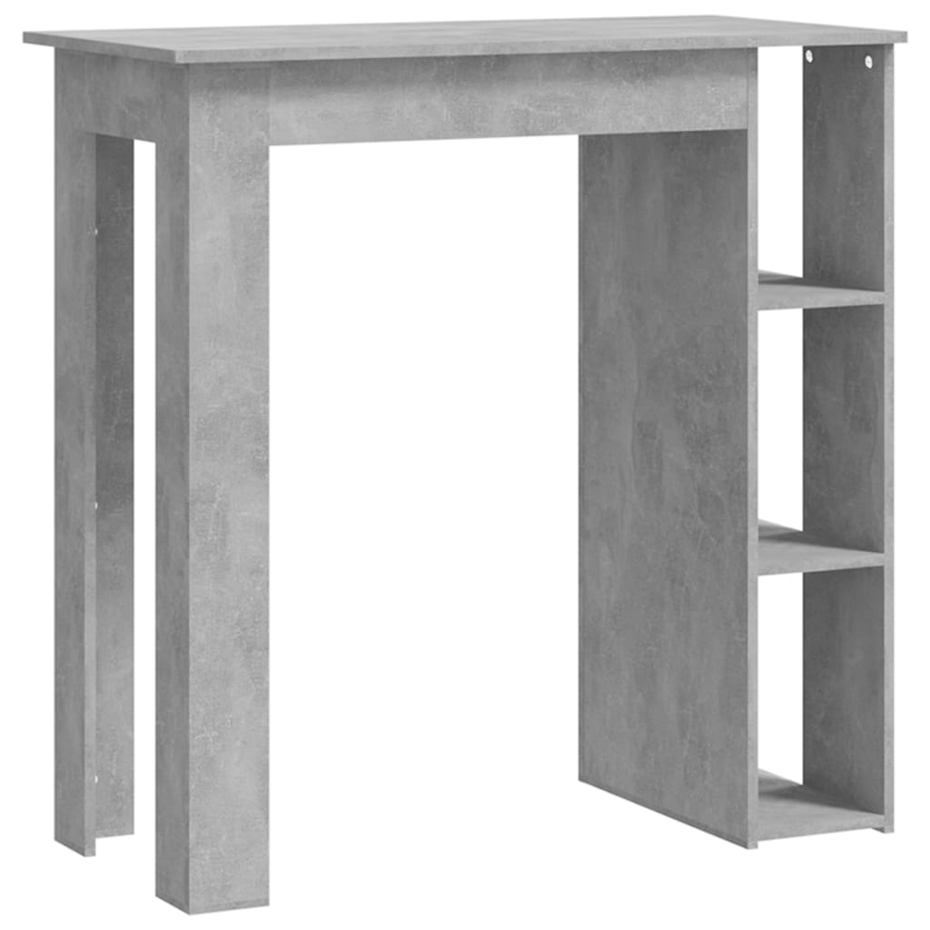 vidaXL betonszürke forgácslap bárasztal polccal 102 x 50 x 103,5 cm