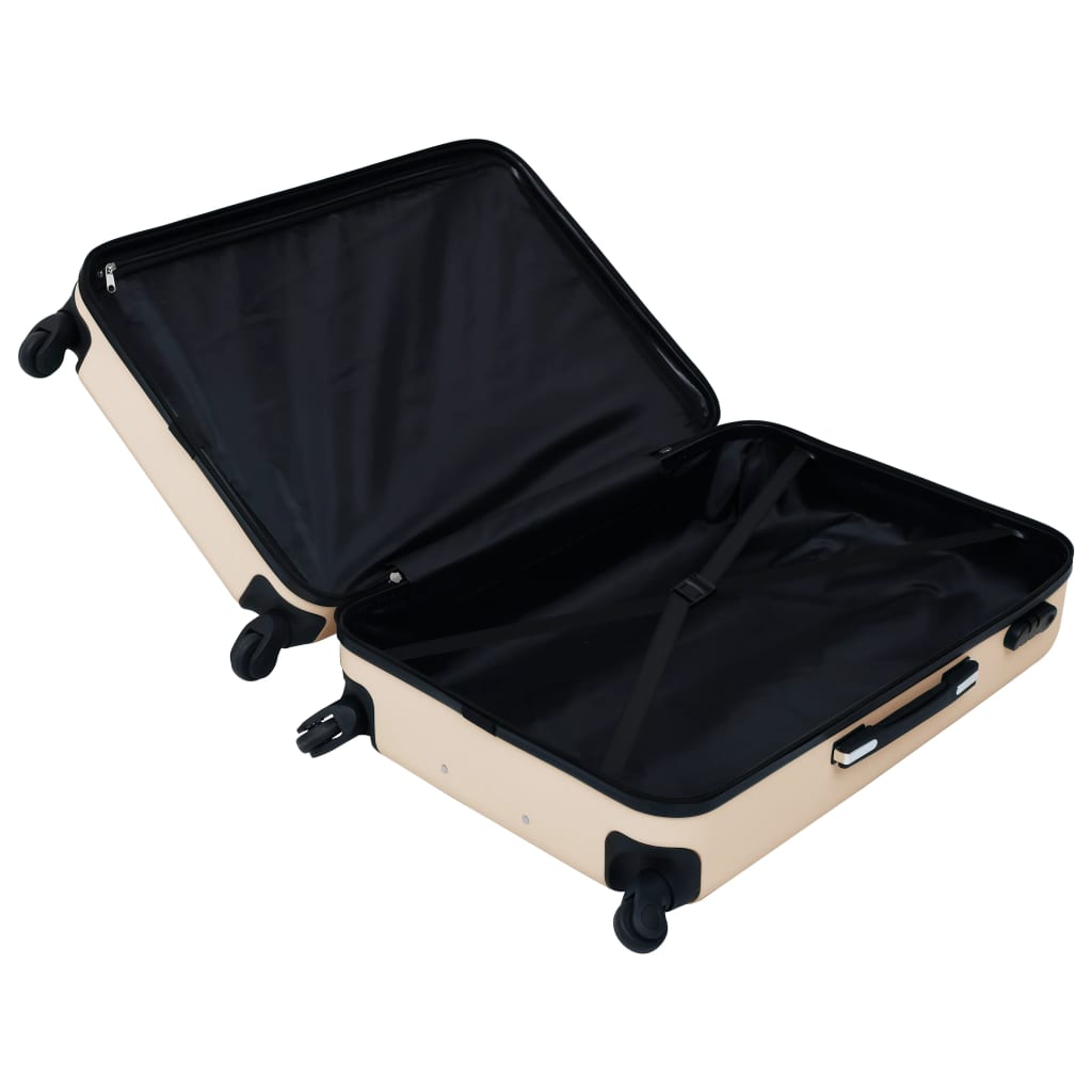 vidaXL aranyszínű ABS keményfalú gurulós bőrönd